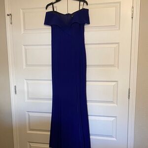 Xscape Strapless Royal Blue Dress